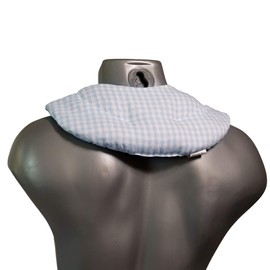 Johanniskern Grain Neck Pillow with Chambers Organic Fabric Light Blue/White - Neck Pillow - Heat Cushion for Neck