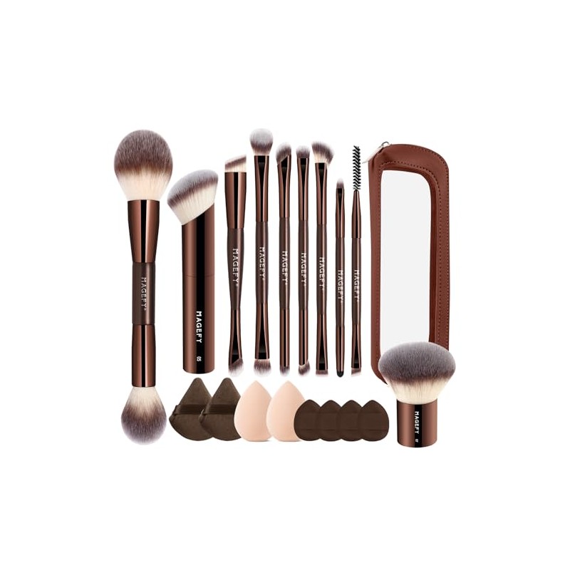 MAGEFY Set de Brochas para Maquillaje de 10 Piezas con