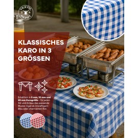 texpot Country House Tablecloth 110 x 140 cm Blue / White Checked 100% Cotton