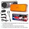 Upgraded 2pcs Magnetic Strobe Flashing Hazard Amber beacon Lights for