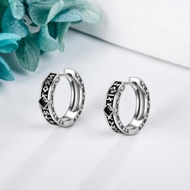 Celtic Earrings 925 Sterling Silver Nordic Viking Earrings Jewelry Gift for Women Men