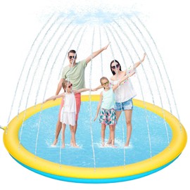 95" Extra Large Splash Pad for Kids and Dogs, 7.91FT Giant Non-Slip Thickened Sprinkler Pad Pool, Summer Outdoor Water Toys for Baby Toddler Boys Girls 3-12 Years
