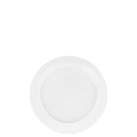 EcoQuality Disposable 6" inch Round Clear Plastic Plates - China Like Party Plates, Heavy Duty Small Disposable Dessert Plates, Salad Plate, Weddings, Serveware (360)