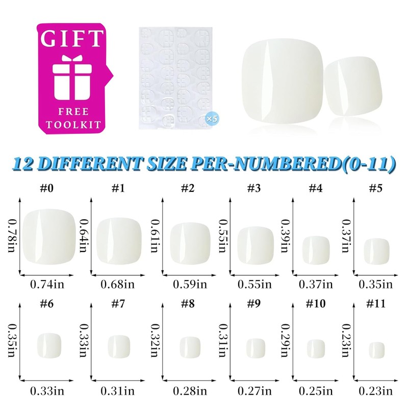 Pack of 120 toenails AUC8