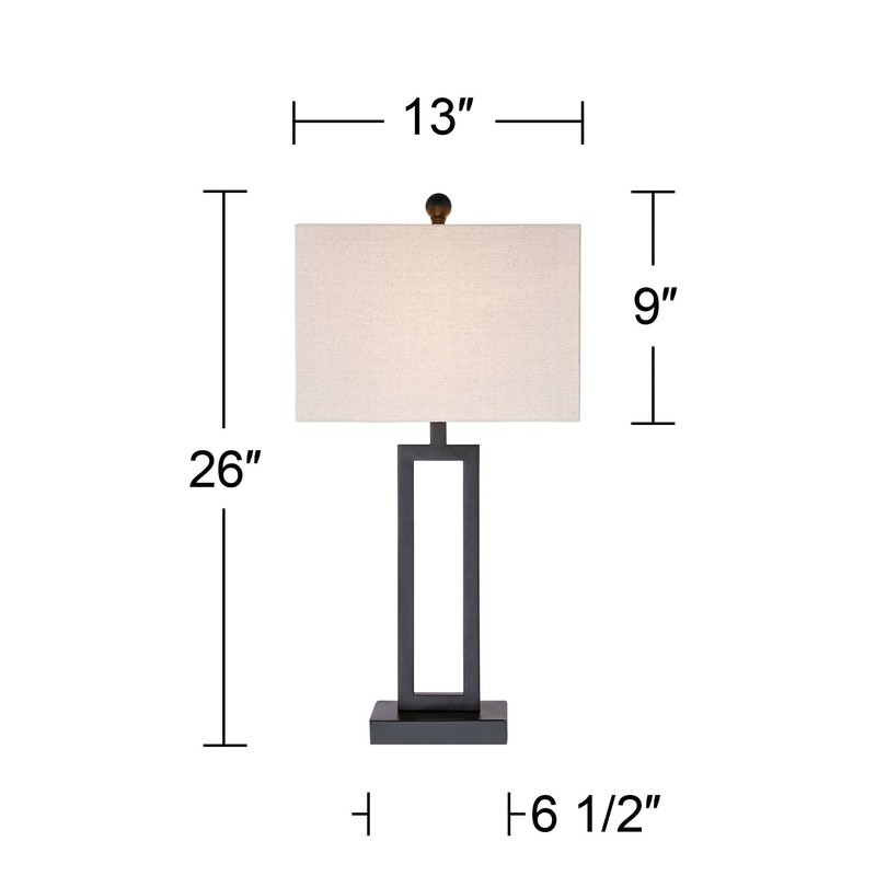 360 Lighting Aston 26" High Open Rectangle Modern Table Lamp