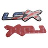 dgea Chrome Red LSX Fender Emblem Decal Badge Nameplate Letter