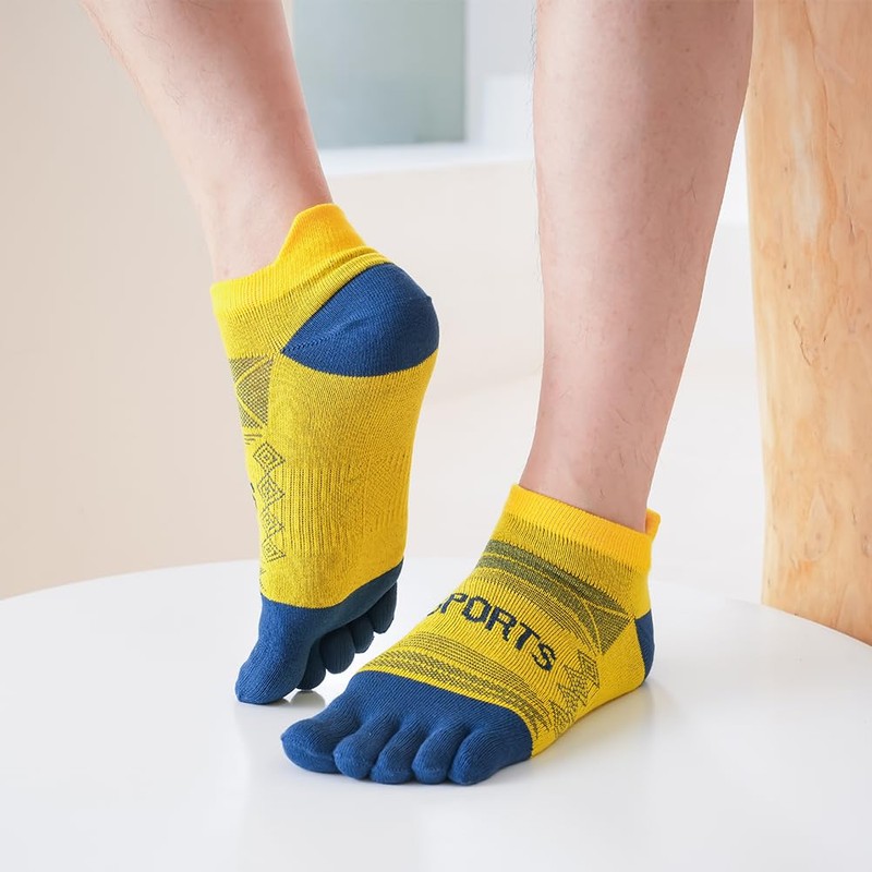 Vraquir Men's Socks, Five Toes, Ankle Socks, Sweat Absorbent, Quick