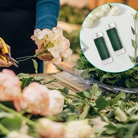 KJKVIVH 4Pack Floral Wire Flexible Paddle Wire Florist Green Wire for Crafts,Wreaths, Tree,Garland and Floral Flower Arrangement