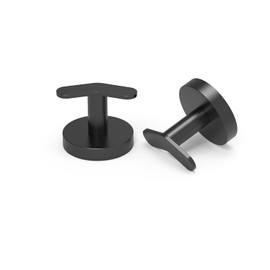 THCMAG Magnetic Hooks Heavy Duty 63kg V Shaped Neodymium Magnetic Hooks, Rare Earth Magnet Grill Key Coat for Home Kitchen Refrigerator, 2 Pack, Black