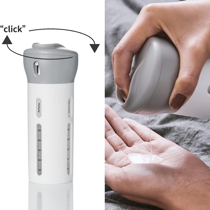 THJOPOKEEL - Dispensador de Viaje 4 en 1, Contenedores de