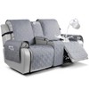 VANSOFY Loveseat Recliner Cover with Console 100% Waterproof Sofa Slipcovers