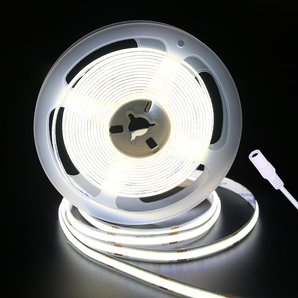UVTaoYuan LED Strip Lights 24V COB LED Daylight White 6000K
