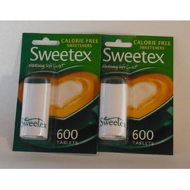Sweetex Sweetners 2 x 600 tablets by Sweetex