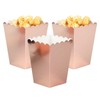 Ainmto 24PCS Rose Gold Popcorn Boxes Mini Paper Popcorn Containers