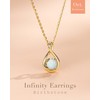 FANCIME White Opal Necklace October Birthstone Necklace for Women Yellow