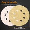 Huopueit 100PCS 5 Inch Sanding Discs, 8 Hole Hook and