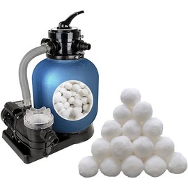 LYQC 3 lbs Pool Filter Balls Eco-Friendly Fiber Filter Media for Swimming Pool Sand Filters (Equals 50kg/100lbs Pool Filter Sand) (3, Pounds)