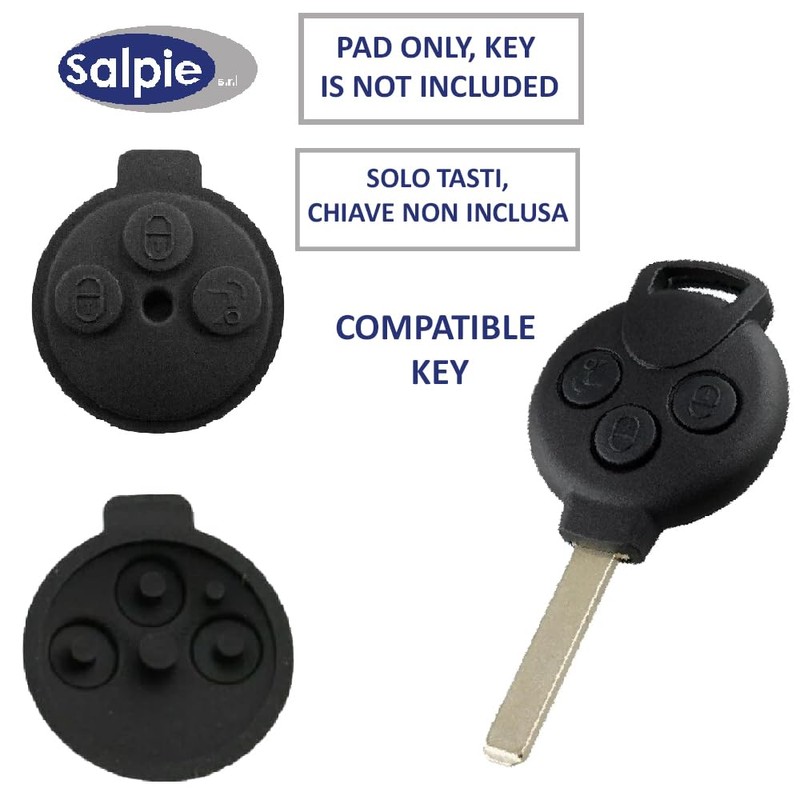 SALPIE 2 Pieces Replacement Buttons Remote Control Rubber Shell 3