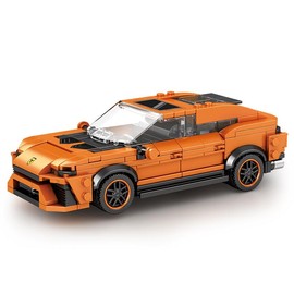 Reobrix Orange Toy Cars -Building Toys for Kids,Boys & Girls, Ages 9+ Toy Car W/ V10 Engine & Steering - Gift Ideas for Birthdays