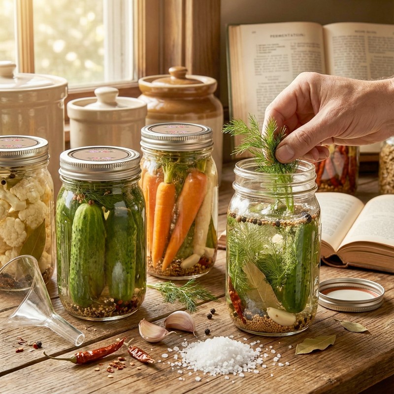 Yokodaza 32 oz Wide Mouth Mason Jars with Airtight Lids