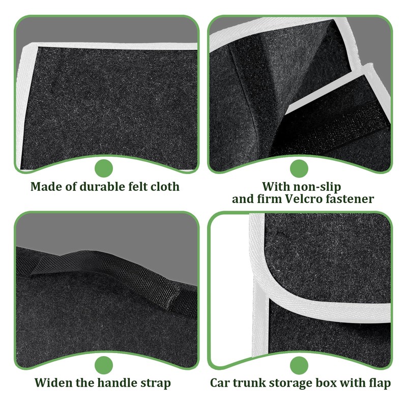 HIAHXC Car Boot Organiser Bag, Foldable Car Boot Organiser Storage,