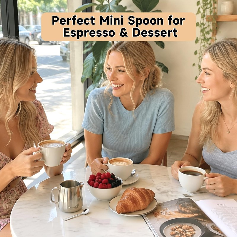 Demitasse Espresso Spoons, 18/10 Stainless Steel Mini Coffee Spoon