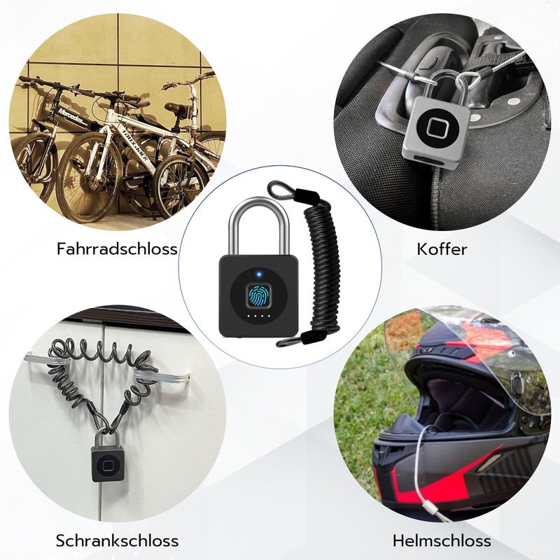 Eseesmart Smart Lock - Lock with Fingerprint Bluetooth App iWatch
