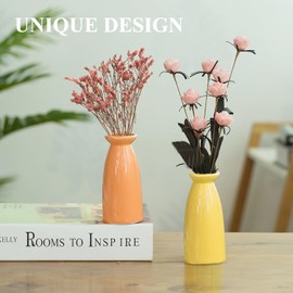 Geometric Ceramics Vase, Flower Arrangement Container, Modern Vase Decorative Small Flower Vases for Home Decor, Living Room, Office, Centerpieces, Table and Wedding (Teardrop)