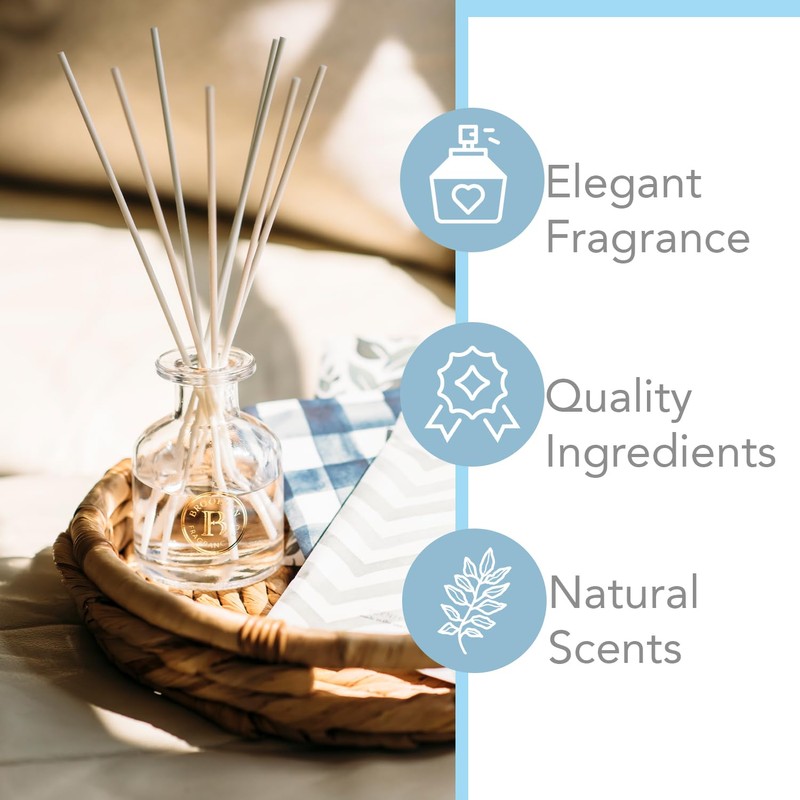Brooklyn Fragrance Co Reed Diffuser (BFC3) Fresh Linen, 100ml -