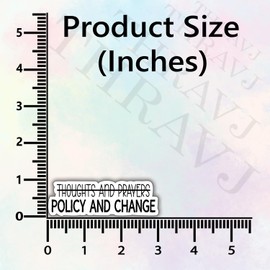 (3Pcs) No More Thoughts and Prayers, Policy and Change Inspirational Quotes Christian Bible Verse Jesus Vinyl Stickers for Laptops Water Bottles Phones Tumblers Notebooks Cars Mugs Size 1 x 3 Inch