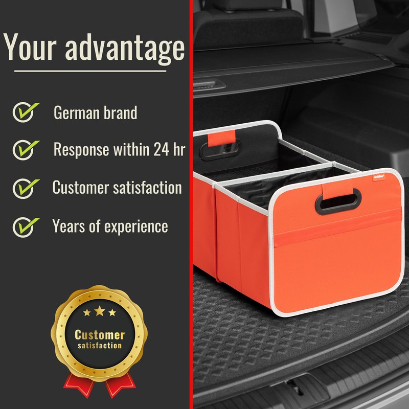 achilles Car Folding Box Xl, Foldable Trunk Bag, Shopping Organizer,