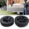 BBQ Grill Wheel, BBQ Wheels Oven Wheels, Black, 17.8 cm