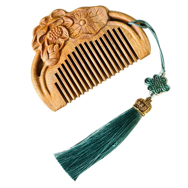 Lurrose Wooden Comb Wooden Hair Brush Styling Hair Brush Scalp Massager Hairdressing Combs Scalp Massagers Hair Gifts Carved Sandal Hair Comb Sandalwood Hair Comb Sandal