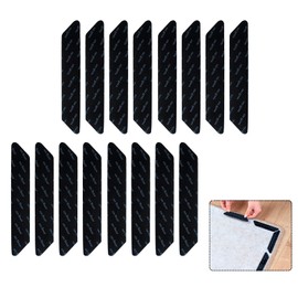 16Pcs Anti-Slip and Reusable Rug Grippers for Wooden and Hard Floors, Non Slip Reusable Rug Grippers Washable Anti Slip Rug Underlay Carpet Grippers Strips Compatible with Hard, Tiled, Marble Floors