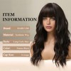 HAIRCUBE Long Curly Wigs for Women, Dark Brown Wigs, Synthetic
