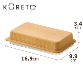Tenma Bento Box, Coleto Lunch Box, Fluffy Lid, Wood-style, 6.6 x 3.9 x 1.3 inches (16.9 x 9.9 x 3.4 cm)