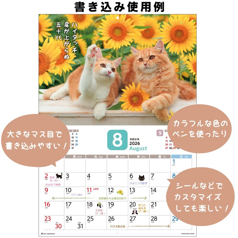 Active Corporation 2026 Calendar Wall-mounted Because It's a Cat, Isn't