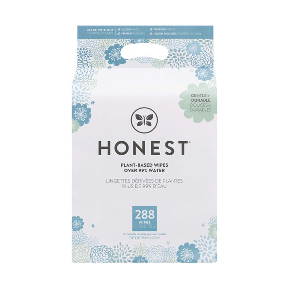 The Honest Company Clean Conscious Wipes | 100% Plant-Based, 99% Water, Baby Wipes | Hypoallergenic, Dermatologist Tested | Classic, 288 Count
