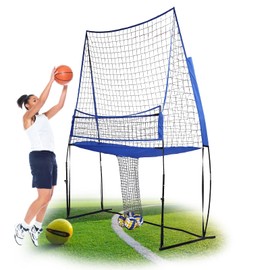 Volleyball Training Equipment.Volleyball Practice Net for Practicing Serves, Passes and Set Pieces,Volleyball Net for Backyard & Indoor Outdoor (Blue)