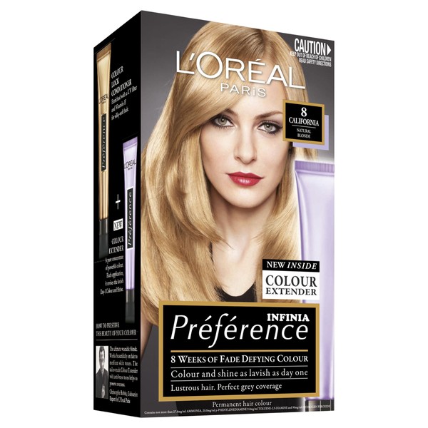 L’Oréal Paris Préférence Permanent Hair Colour - 8 California (Intense,