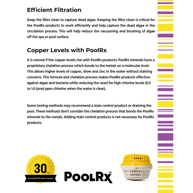 PoolRx+ Mineral Algaecide Unit, up to 6-Month Algae Control, for