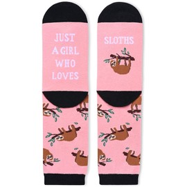 sockfun Sloth Gifts for Women Mom Her Girlfriend, Novelty Sloth Socks Funny Fun Silly Socks
