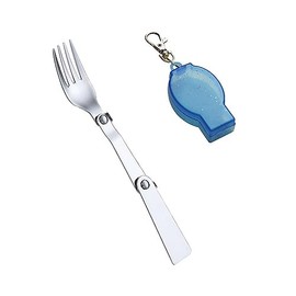 Folding Forks Silverware with Case Portable Foldable Travel Camping Fork Utensil Collapsible Pocket Fork with Storage Box Retractable Salad Dinner Fork Keychain Compact Picnic Hiking Backpacking Fork