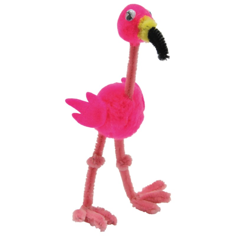 Creativity Street Pom Pon Animal Kit, Flamingos, 2" x 2.75"