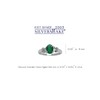 Silvershake 1.12ct. Natural Emerald Green Agate 925 Sterling Silver Victorian