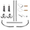 uxcell Stretchable Shower Curtain Rod Rack, Stainless Steel U Shaped