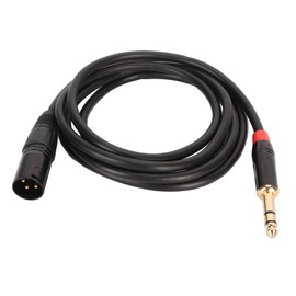 Denash 6.35mm TRS to XLR Male,6.6FT/2M 1/4" Jack TRS Cable to XLR Male,XLR Male To TRS Cable for Camera/Speakers/Microphone/Mixer/Power Amplifier