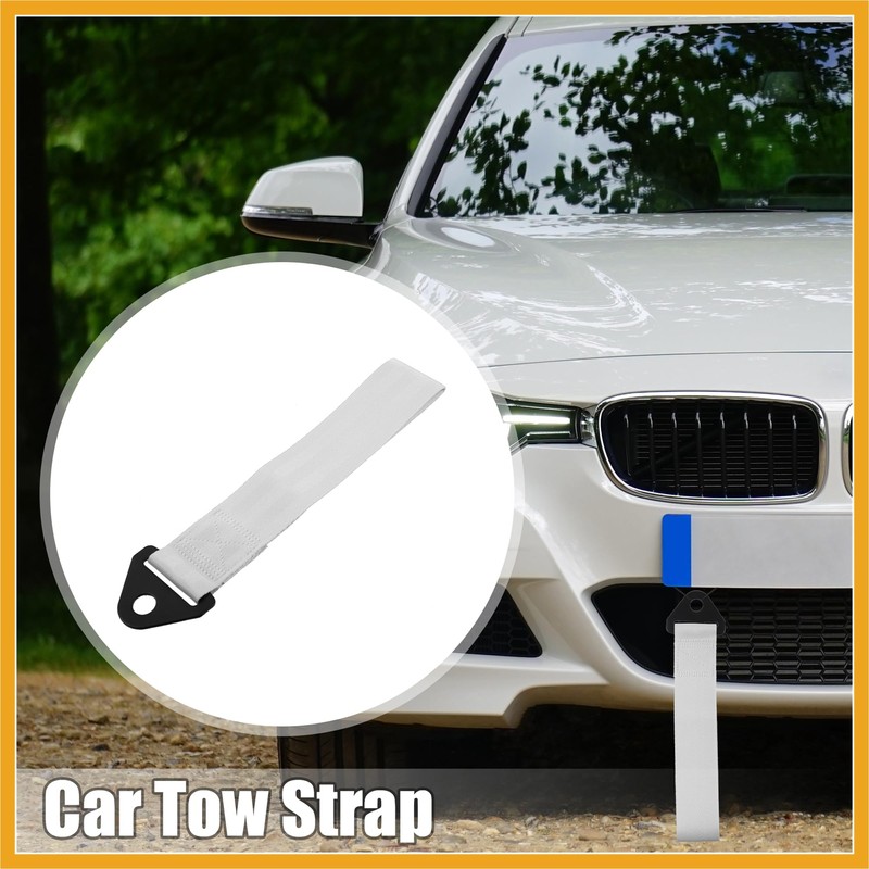 Partuto 1 Set Front Bumper Car Tow Strap Trim Trailer