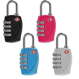 TSA Approved 4-Dial Combination Lock for Luggage & Travel Lock Silver
