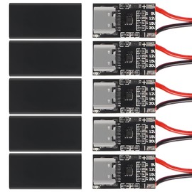 DWEII 5PCS Type-C PD3.0 QC Trigger Board USB-C PD QC 5V 9V 12V 15V 20V DC Fixed Voltage Power Trigger Module 5A with QC Trigger Housing for Household Electronics